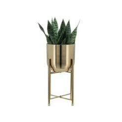 Set of 3 Metal Planters on Stand - Sagebrook Home Gold -Cheap Planters Store unnamed file 3163