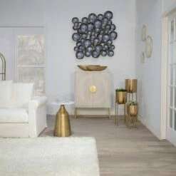 Set of 3 Metal Planters on Stand - Sagebrook Home Gold -Cheap Planters Store unnamed file 3168