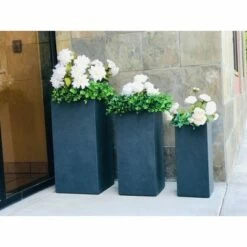 Rosemead Home & Garden, Inc. Kante Set of 3 Lightweight Concrete Rectangular Outdoor Planter Charcoal - Rosemead Home & Garden, Inc -Cheap Planters Store unnamed file 3176