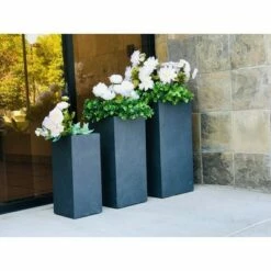 Rosemead Home & Garden, Inc. Kante Set of 3 Lightweight Concrete Rectangular Outdoor Planter Charcoal - Rosemead Home & Garden, Inc -Cheap Planters Store unnamed file 3177
