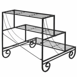 Costway 3 Tier Outdoor Metal Plant Stand Flower Planter Garden Display Holder Shelf Rack -Cheap Planters Store unnamed file 318