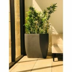 Kante Lightweight Modern Outdoor Concrete Oval Planter Charcoal Black - Rosemead Home & Garden, Inc. -Cheap Planters Store unnamed file 3187