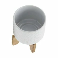 Diamond Planter with Stand White - Sagebrook Home -Cheap Planters Store unnamed file 3194