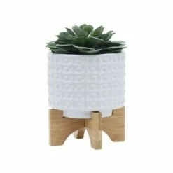 Dotted Planter with Stand White - Sagebrook Home -Cheap Planters Store unnamed file 3213