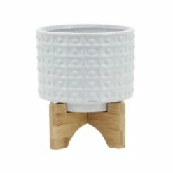 Dotted Planter with Stand White - Sagebrook Home -Cheap Planters Store unnamed file 3218