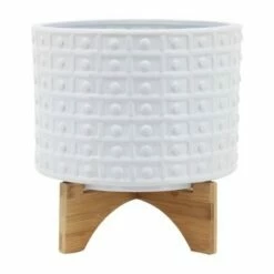 Dotted Planter with Stand White - Sagebrook Home -Cheap Planters Store unnamed file 3220