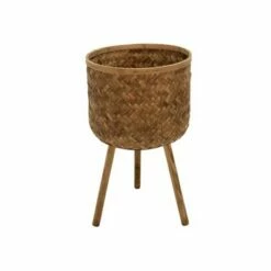Set of 3 Bamboo Planters - Sagebrook Home Brown