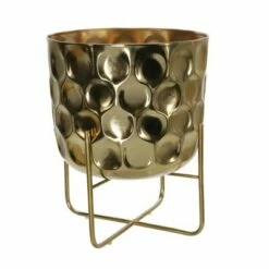 Set of 2 Metal Hammered Planter - Sagebrook Home Silver