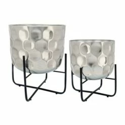 Set of 2 Metal Hammered Planter - Sagebrook Home Silver -Cheap Planters Store unnamed file 3237