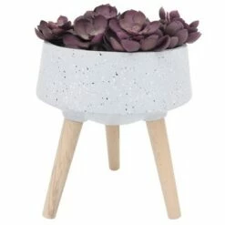 Set of 2 Terrazzo Planter with Wood Legs - Sagebrook Home White -Cheap Planters Store unnamed file 3258
