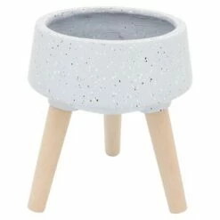 Set of 2 Terrazzo Planter with Wood Legs - Sagebrook Home White -Cheap Planters Store unnamed file 3259