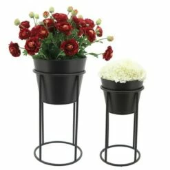 Sagebrook Home Set of 2 Metal Planters Black -Cheap Planters Store unnamed file 3271