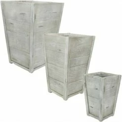 Sunnydaze Decor Sunnydaze Manor Indoor/Outdoor Fiber Clay Square Planter Flower Pots - 9.5", 10.75", and 16" Square - Distressed Wood - 3-Piece Set 11 Sunnydaze Decor Sunnydaze Manor Indoor/Outdoor Fiber Clay Square Planter Flower Pots - 9.5", 10.75", and 16" Square - Distressed Wood - 3-Piece Set -Cheap Planters Store unnamed file 3284