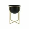 Sagebrook Home Set of 2 Metal Planters with Stand Pink/gold