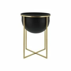 Sagebrook Home Set of 2 Metal Planters with Stand Pink/gold
