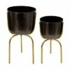 Metal Planter on Tripod - Sagebrook Home Gunmetal/gold -Cheap Planters Store unnamed file 3309