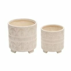 Set of 2 Ceramic Abstract Footed Planter - Sagebrook Home White -Cheap Planters Store unnamed file 3313