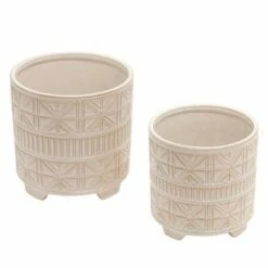 Set of 2 Ceramic Abstract Footed Planter - Sagebrook Home White -Cheap Planters Store unnamed file 3314