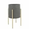 Sagebrook Home Set of 2 Geometric Planters on Metal Stand Gray/gold -Cheap Planters Store unnamed file 3361