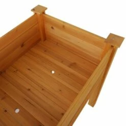 Outsunny 4' x 2' Wooden Raised Garden Bed Planter Box with Durable Build Compact Design & 3 Water Drain Holes -Cheap Planters Store unnamed file 337