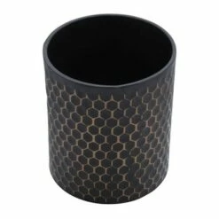 Sagebrook Home Set of 2 Honeycomb Planters on Metal Stand Black/Gold -Cheap Planters Store unnamed file 3378