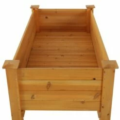 Outsunny 4' x 2' Wooden Raised Garden Bed Planter Box with Durable Build Compact Design & 3 Water Drain Holes -Cheap Planters Store unnamed file 338