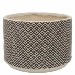 Sagebrook Home Set of 2 Geometric Polyresin Planters Gold