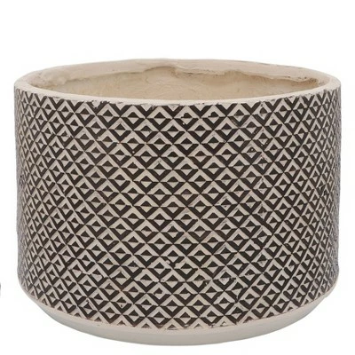 Sagebrook Home Set of 2 Geometric Polyresin Planters Gold 3 Sagebrook Home Set of 2 Geometric Polyresin Planters Gold