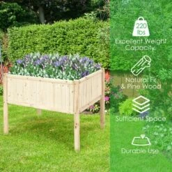 Costway Raised Garden Bed 42''x30''x32'' Elevated Wood Planter Box Stand Patio Yard 14 Costway Raised Garden Bed 42''x30''x32'' Elevated Wood Planter Box Stand Patio Yard -Cheap Planters Store unnamed file 342