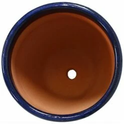 Sunnydaze Decor Sunnydaze Resort High-Fired Outdoor/Indoor Glazed UV- and Frost-Resistant Ceramic Planters with Drainage Holes - 10" Diameter - Imperial Blue - 2-Pack -Cheap Planters Store unnamed file 3420