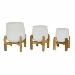 Sagebrook Home Set of 3 Metal Planters with Wood Stand Black 11 Sagebrook Home Set of 3 Metal Planters with Wood Stand Black -Cheap Planters Store unnamed file 3460