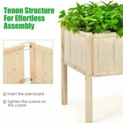 Costway Raised Garden Bed 42''x30''x32'' Elevated Wood Planter Box Stand Patio Yard 19 Costway Raised Garden Bed 42''x30''x32'' Elevated Wood Planter Box Stand Patio Yard -Cheap Planters Store unnamed file 347