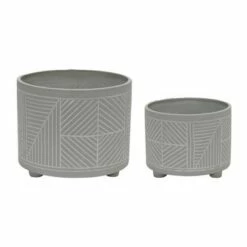 Set of 2 Ceramic Diamond Footed Planter - Sagebrook Home Gray -Cheap Planters Store unnamed file 3470