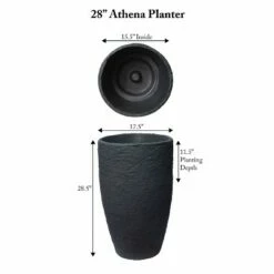 Algreen Products 87303 Athena 28.5" Self-Watering Flower Pot & Planter, Charcoal -Cheap Planters Store unnamed file 3474