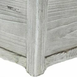 Sunnydaze Decor Sunnydaze Manor Indoor/Outdoor Fiber Clay Square Planter Flower Pots - 13" Diameter - Distressed Wood - 2-Pack