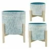 Ceramic Planter with Wood Stand - Sagebrook Home Blue -Cheap Planters Store unnamed file 3515