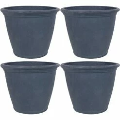 Sunnydaze Decor Sunnydaze Anjelica Polyresin Indoor/Outdoor Unbreakable Double-Walled UV-Resistant Flower Pot Planter - 24" Diameter - 4-Pack - Slate 9 Sunnydaze Decor Sunnydaze Anjelica Polyresin Indoor/Outdoor Unbreakable Double-Walled UV-Resistant Flower Pot Planter - 24" Diameter - 4-Pack - Slate -Cheap Planters Store unnamed file 3531