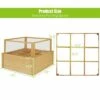 Costway Raised Garden Bed Wooden Garden Box with 9 Grids & Critter Guard Fence