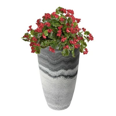 Algreen 43429 Acerra 12 Inch Diameter x 20 Inch Tall Curved Yard and Patio Vase Garden Flower Plant Planter Pot, Marble Print 5 Algreen 43429 Acerra 12 Inch Diameter x 20 Inch Tall Curved Yard and Patio Vase Garden Flower Plant Planter Pot, Marble Print - Image 3