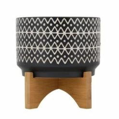 7" Ceramic Abstract Planter on Stand - Sagebrook Home Black 8 7" Ceramic Abstract Planter on Stand - Sagebrook Home Black -Cheap Planters Store unnamed file 3568