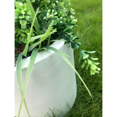 Rosemead Home & Garden, Inc. Set of 3 Kante Lightweight Concrete Modern Cylinder Outdoor Planters Pure White - Rosemead Home & Garden, Inc. 4 Rosemead Home & Garden, Inc. Set of 3 Kante Lightweight Concrete Modern Cylinder Outdoor Planters Pure White - Rosemead Home & Garden, Inc. - Image 2