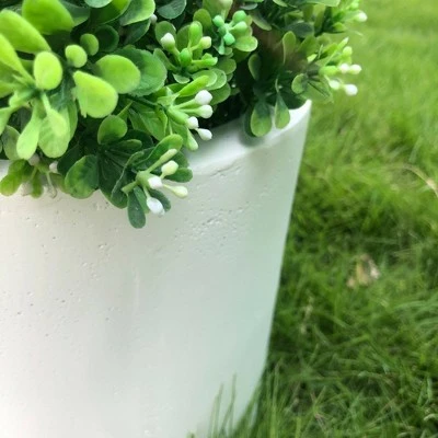 Rosemead Home & Garden, Inc. Set of 3 Kante Lightweight Concrete Modern Cylinder Outdoor Planters Pure White - Rosemead Home & Garden, Inc. 9 Rosemead Home & Garden, Inc. Set of 3 Kante Lightweight Concrete Modern Cylinder Outdoor Planters Pure White - Rosemead Home & Garden, Inc. - Image 7