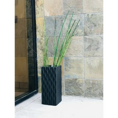 Kante Lightweight Tall Outdoor Rectangular Concrete Planter Burnished Black - Rosemead Home & Garden, Inc. 5 Kante Lightweight Tall Outdoor Rectangular Concrete Planter Burnished Black - Rosemead Home & Garden, Inc. - Image 3