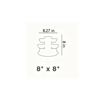 The HC Companies 8 Inch Round Stacking Decorative Indoor Pixie Succulent Flower Planter Pot with 3 Planting Levels, Artisan Taupe 4 The HC Companies 8 Inch Round Stacking Decorative Indoor Pixie Succulent Flower Planter Pot with 3 Planting Levels, Artisan Taupe - Image 2