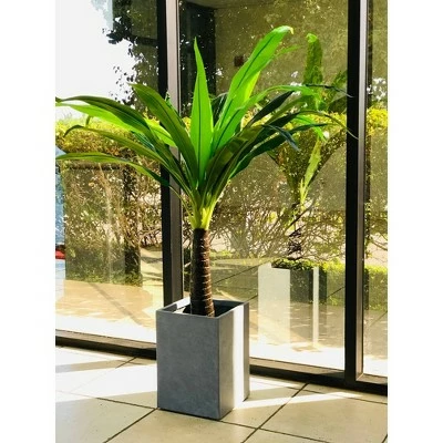 Kante Lightweight Tall Outdoor Square Concrete Planter Slate Gray - Rosemead Home & Garden, Inc. 6 Kante Lightweight Tall Outdoor Square Concrete Planter Slate Gray - Rosemead Home & Garden, Inc. - Image 4