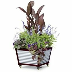 Galvanized Self-Watering Planter Square, Tall - Gardener's Supply Company -Cheap Planters Store unnamed file 3699