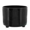 Sagebrook Home Set of 2 Lines Ceramic Footed Planters Black -Cheap Planters Store unnamed file 3727