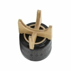 Ceramic Aztec Planter on Wooden Stand Black - Sagebrook Home -Cheap Planters Store unnamed file 3746