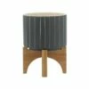 Sagebrook Home Stripes Ceramic Planter with Stand 1 Sagebrook Home Stripes Ceramic Planter with Stand -Cheap Planters Store unnamed file 3769