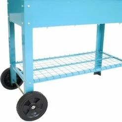 Sunnydaze Decor Sunnydaze Outdoor Galvanized Steel Raised Mobile Elevated Planter Cart with Handlebar and Wheels - 43" - Blue 13 Sunnydaze Decor Sunnydaze Outdoor Galvanized Steel Raised Mobile Elevated Planter Cart with Handlebar and Wheels - 43" - Blue -Cheap Planters Store unnamed file 377